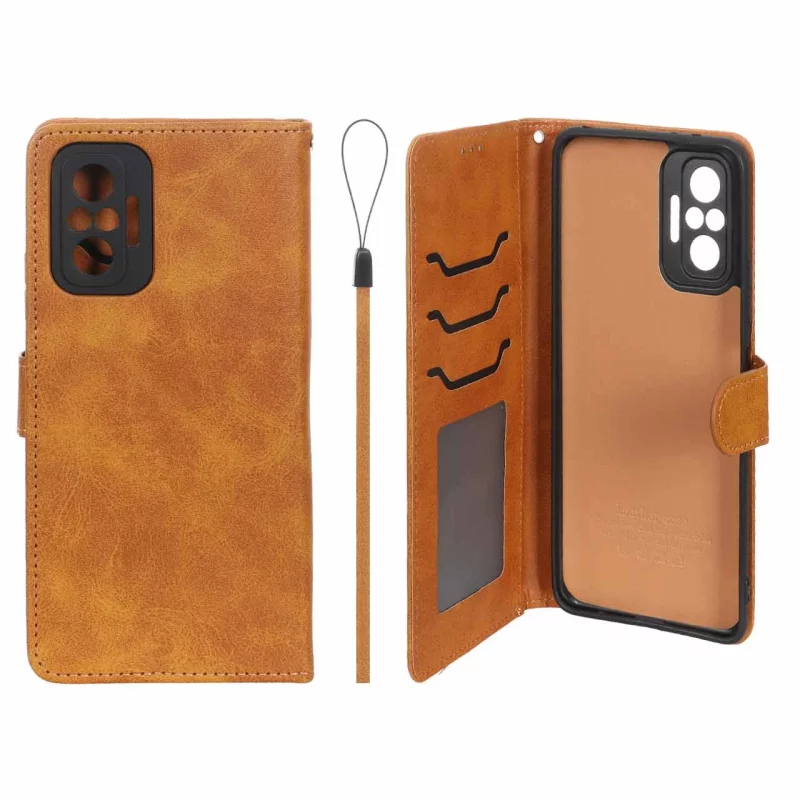 کیف موبایل مگنتی درجه یک داخل خز MNC Plus مدل Xiaomi Redmi Note 10 Pro 4G / Redmi Note 10 Pro Max - عسلی - تصویر 2