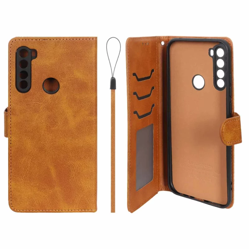 کیف موبایل مگنتی درجه یک داخل خز MNC Plus مدل Xiaomi Redmi Note 8T - عسلی - تصویر 2