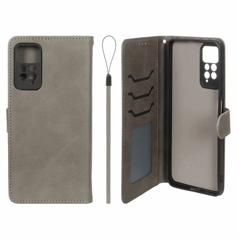 کیف موبایل مگنتی درجه یک داخل خز MNC Plus مدل Xiaomi Redmi Note 12 Pro 4G / Redmi Note 11 Pro - خاکستری - تصویر 2
