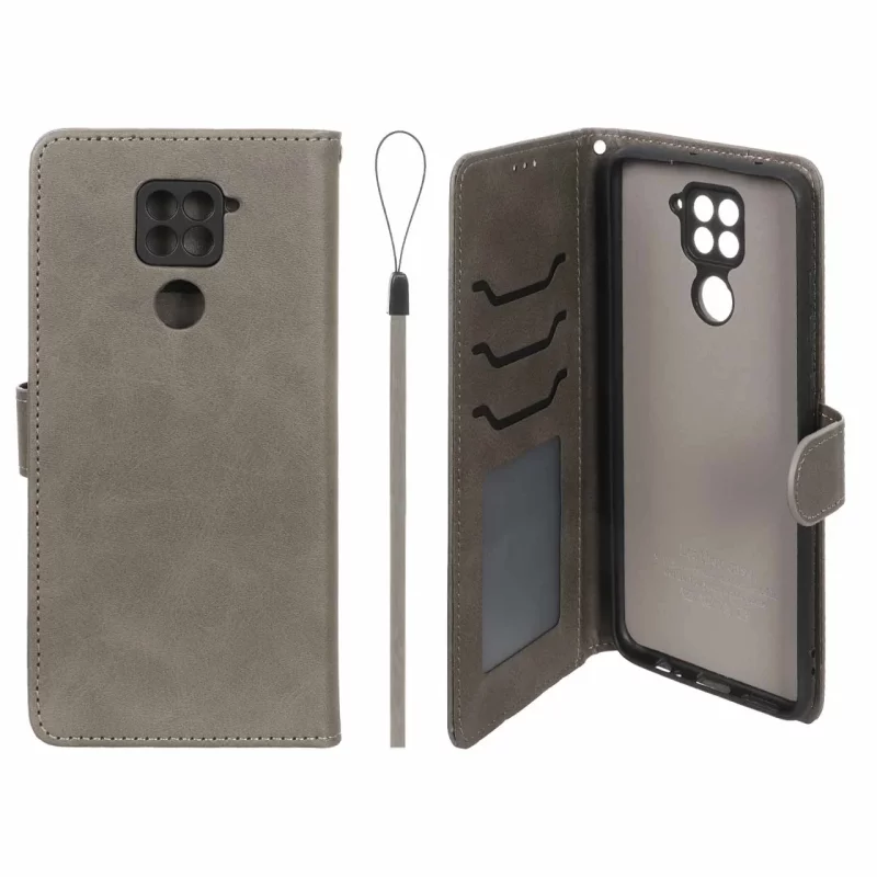 کیف موبایل مگنتی درجه یک داخل خز MNC Plus مدل Xiaomi Redmi Note 9 / Redmi 10X 5G / Redmi 10X Pro 5G - خاکستری - تصویر 2