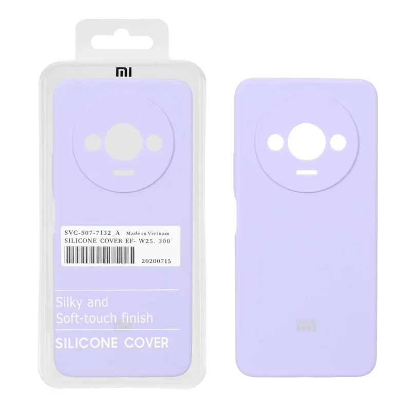 قاب سیلیکونی پاک کنی اورجینال درجه یک Xiaomi Redmi A3 / A3x / Poco C61 - یاسی (پک دار) - NTC - تصویر 2