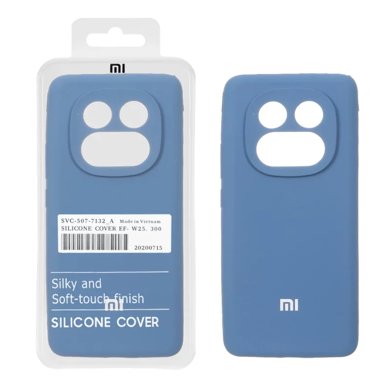 قاب سیلیکونی پاک کنی اورجینال درجه یک Xiaomi Redmi Note 14 Pro 5G / Redmi Note 14 Pro Plus 5G / Poco X7 5G - آبی تیره (پک دار) - NTC - تصویر 2