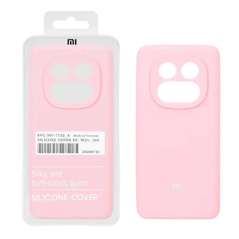 قاب سیلیکونی پاک کنی اورجینال درجه یک Xiaomi Redmi Note 14 Pro 5G / Redmi Note 14 Pro Plus 5G / Poco X7 5G - صورتی (پک دار) - NTC - تصویر 2