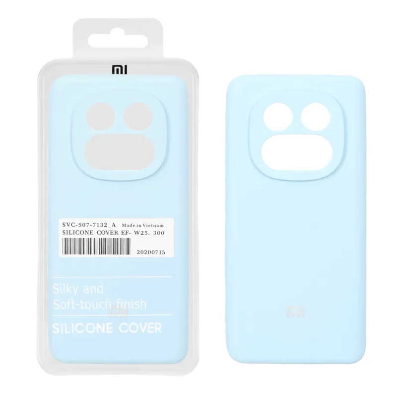 قاب سیلیکونی پاک کنی اورجینال درجه یک Xiaomi Redmi Note 14 Pro 5G / Redmi Note 14 Pro Plus 5G / Poco X7 5G - آبی آسمانی (پک دار) - NTC - تصویر 2