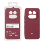 قاب سیلیکونی پاک کنی اورجینال درجه یک Xiaomi Redmi Note 14 Pro 5G / Redmi Note 14 Pro Plus 5G / Poco X7 5G - زرشکی (پک دار) - NTC