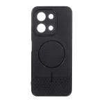 قاب شطرنجی طرح مگ سیف محافظ لنزدار Xiaomi Redmi 15C / Poco C85 - مشکی