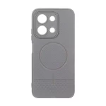 قاب شطرنجی طرح مگ سیف محافظ لنزدار Xiaomi Redmi 15C / Poco C85 - خاکستری