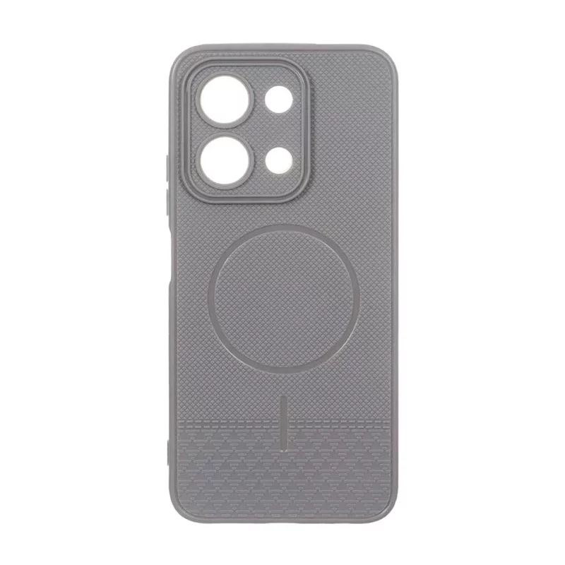 قاب شطرنجی طرح مگ سیف محافظ لنزدار Xiaomi Redmi 15C / Poco C85 - خاکستری - تصویر 2