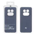 قاب سیلیکونی پاک کنی اورجینال درجه یک Xiaomi Redmi Note 14 Pro 5G / Redmi Note 14 Pro Plus 5G / Poco X7 5G - سرمه ای (پک دار)
