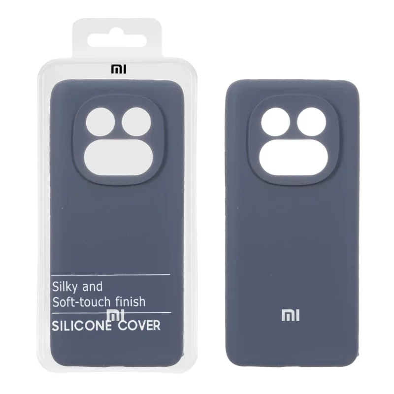 قاب سیلیکونی پاک کنی اورجینال درجه یک Xiaomi Redmi Note 14 Pro 5G / Redmi Note 14 Pro Plus 5G / Poco X7 5G - سرمه ای (پک دار) - تصویر 2
