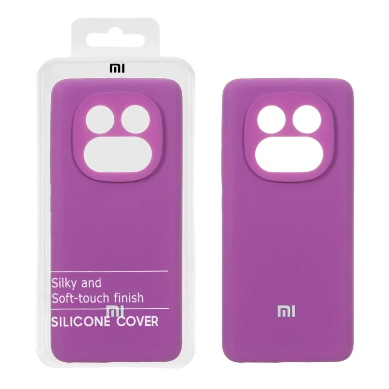 قاب سیلیکونی پاک کنی اورجینال درجه یک Xiaomi Redmi Note 14 Pro 5G / Redmi Note 14 Pro Plus 5G / Poco X7 5G -ارغوانی (پک دار) - تصویر 2