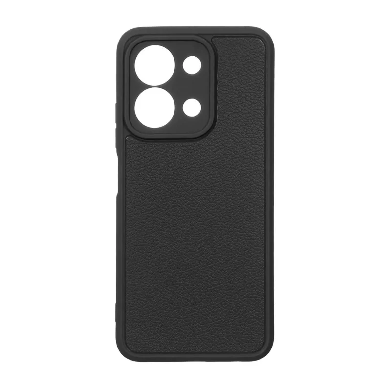 قاب Texture طرح چرم محافظ لنزدار Xiaomi Redmi 15C / Poco C85 - مشکی - تصویر 2