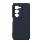 قاب Texture طرح چرم محافظ لنزدار Xiaomi Redmi 15 4G - سرمه ای