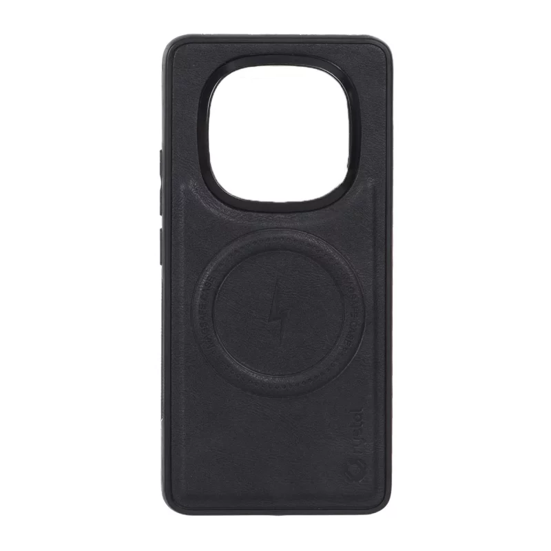 قاب Crystal طرح چرم MagSafe مدل Xiaomi Redmi Note 14 Pro 5G / Redmi Note 14 Pro Plus 5G / Poco X7 5G - مشکی - تصویر 2