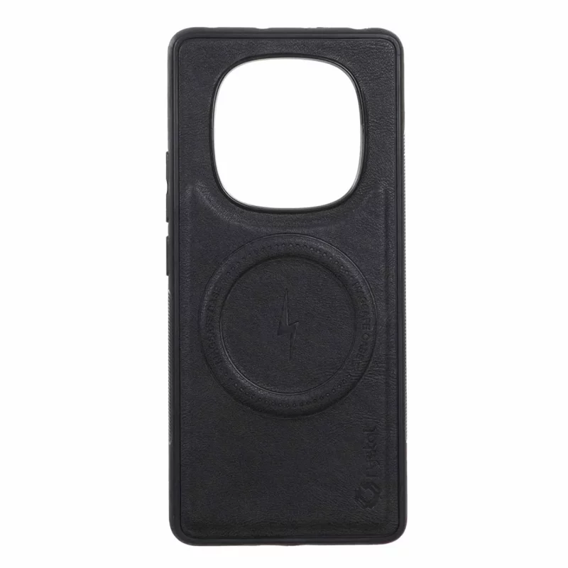 قاب Crystal طرح چرم MagSafe مدل Xiaomi Redmi Note 14 Pro 4G - مشکی - تصویر 2