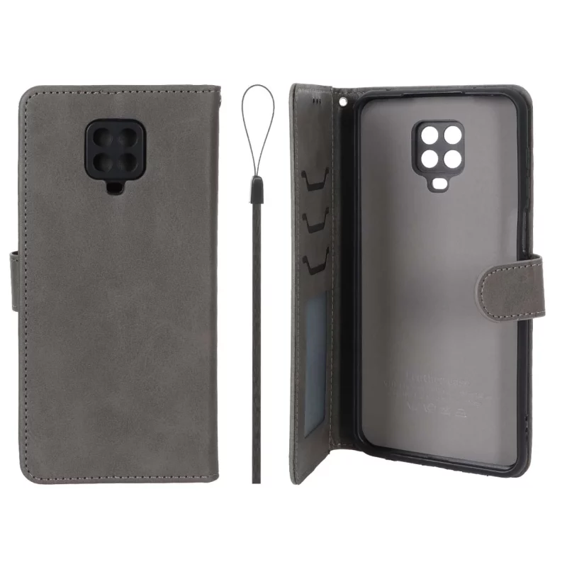 کیف موبایل مگنتی درجه یک داخل خز MNC Plus مدل Xiaomi Redmi Note 9S / Redmi Note 9 Pro / Redmi Note 9 Pro Max - خاکستری - تصویر 2