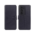 کیف موبایل چرمی مگنتی محافظ لنزدار Xiaomi Redmi 15 4G - سرمه ای