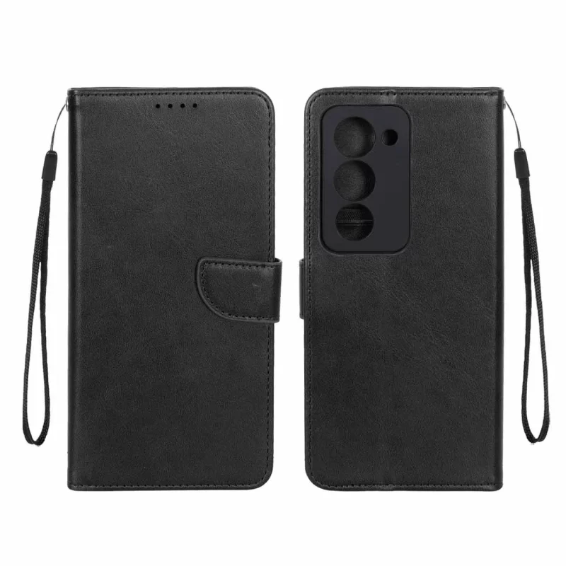 کیف چرمی موبایل مگنتی محافظ لنزدار Xiaomi Redmi 15 4G - مشکی - تصویر 2