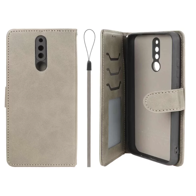 کیف موبایل مگنتی درجه یک داخل خز MNC Plus مدل Xiaomi Redmi 8 - خاکستری - تصویر 2
