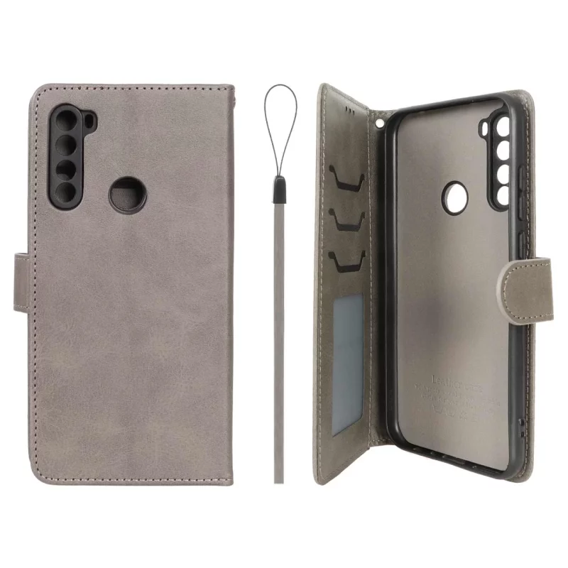 کیف موبایل مگنتی درجه یک داخل خز MNC Plus مدل Xiaomi Redmi Note 8T - خاکستری - تصویر 2
