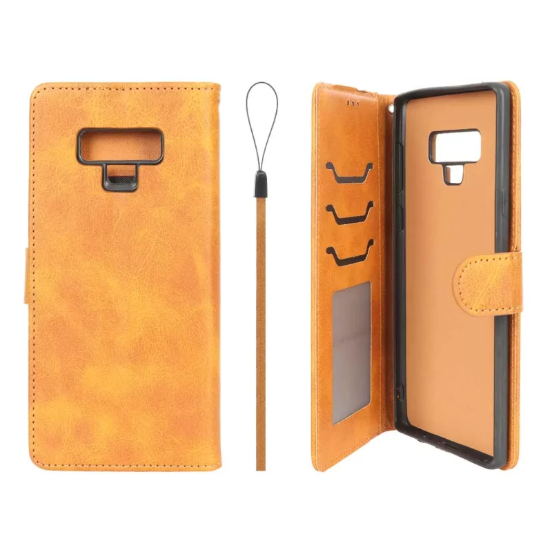 کیف موبایل مگنتی درجه یک داخل خز MNC Plus مدل Samsung Galaxy Note 9 - عسلی - تصویر 2