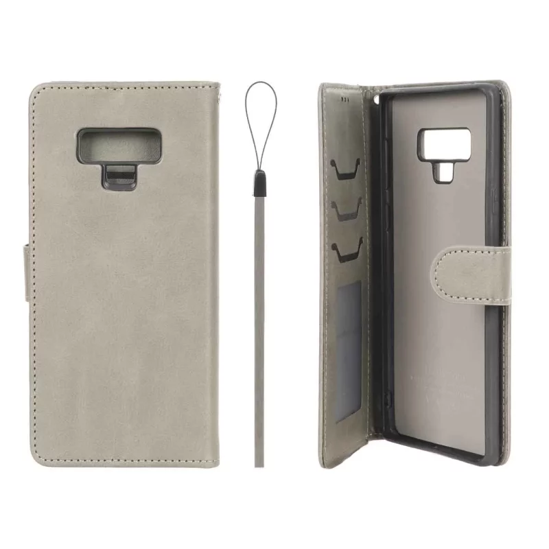 کیف موبایل مگنتی درجه یک داخل خز MNC Plus مدل Samsung Galaxy Note 9 - خاکستری - تصویر 2