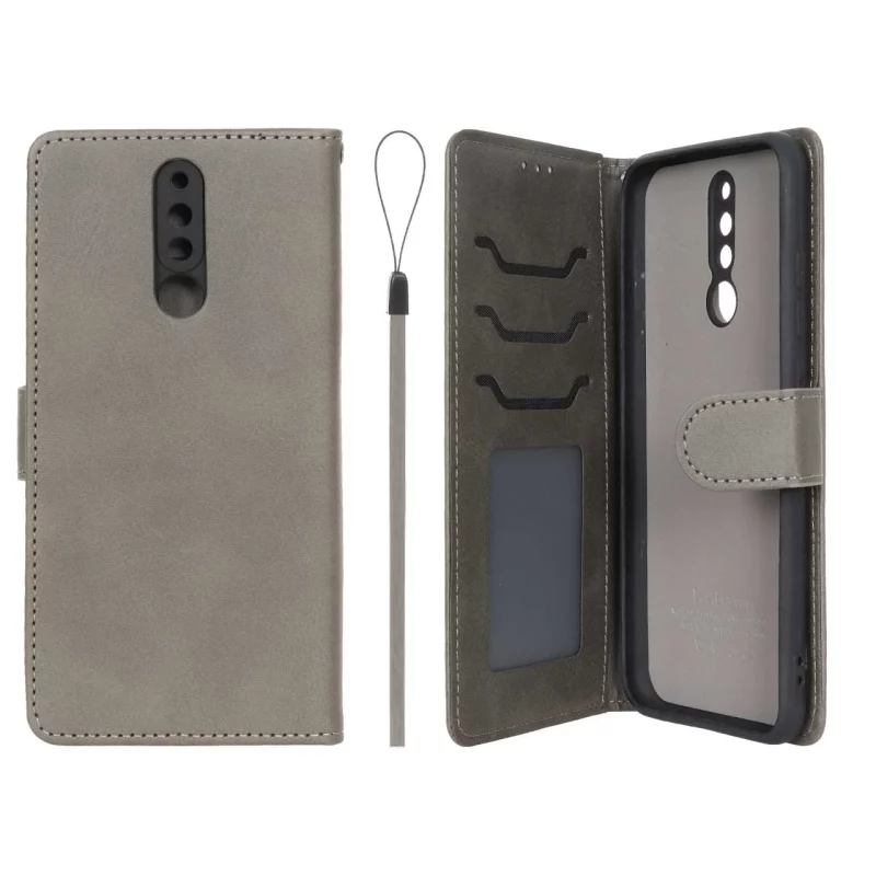 کیف موبایل مگنتی درجه یک داخل خز MNC Plus مدل Xiaomi Redmi 8 - خاکستری - تصویر 2