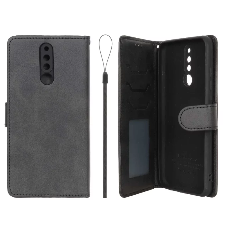 کیف موبایل مگنتی درجه یک داخل خز MNC Plus مدل Xiaomi Redmi 8 - مشکی - تصویر 2