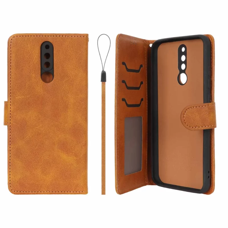 کیف موبایل مگنتی درجه یک داخل خز MNC Plus مدل Xiaomi Redmi 8 - عسلی - تصویر 2
