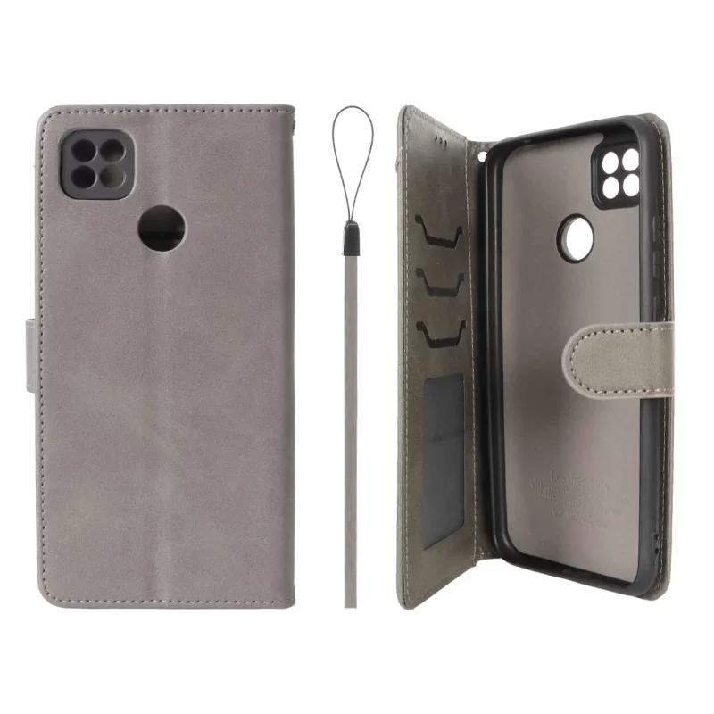 کیف موبایل مگنتی درجه یک داخل خز MNC Plus مدل Xiaomi Redmi 10A / Redmi 9C / Poco C31 - خاکستری - تصویر 2