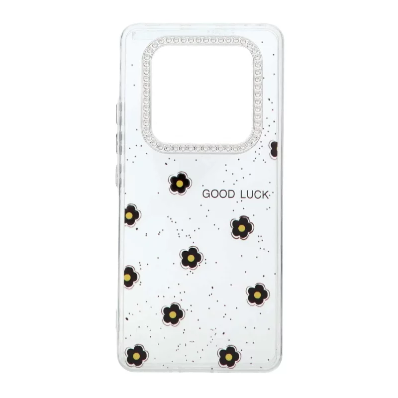 قاب شفاف ژله ای Flower محافظ لنز کروم Xiaomi Redmi Note 14 Pro 4G - تصویر 2