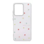 قاب شفاف ژله ای Flower محافظ لنز کروم Xiaomi Poco X7 Pro - صورتی روشن