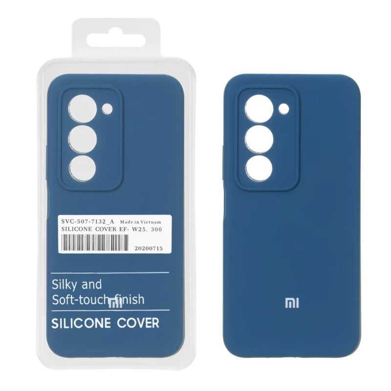 قاب سیلیکونی پاک کنی اورجینال درجه یک Xiaomi Redmi 15 4G - آبی کاربنی (پک دار) - تصویر 2