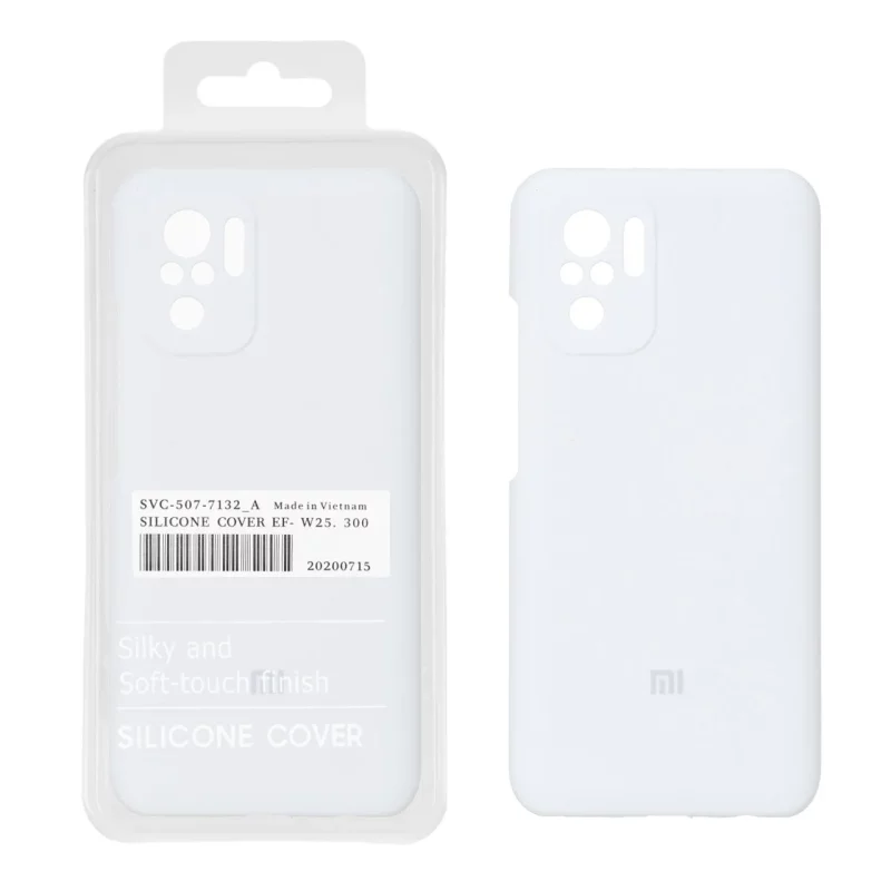 قاب سیلیکونی پاک کنی اورجینال درجه یک Xiaomi Redmi Note 10 4G / Redmi Note 10S / Poco M5S - سفید (پک دار) - تصویر 2