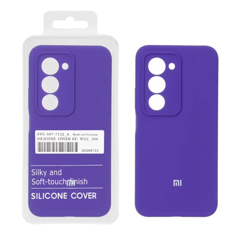قاب سیلیکونی پاک کنی اورجینال درجه یک Xiaomi Redmi 15 4G - بنفش تیره (پک دار) - تصویر 2