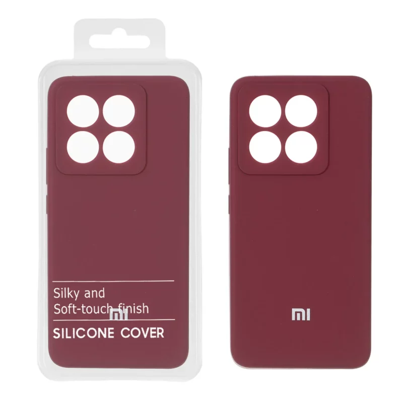 قاب سیلیکونی پاک کنی اورجینال درجه یک Xiaomi Mi 14T / Mi 14T Pro - زرشکی (پک دار) - NTC - تصویر 2