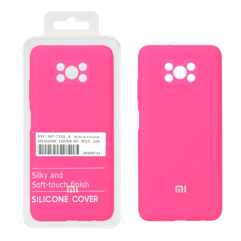 قاب سیلیکونی پاک کنی اورجینال درجه یک Xiaomi Poco X3 / Poco X3 Pro / Poco X3 NFC - صورتی فانتزی (پک دار) - NTC - تصویر 2