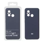 قاب سیلیکونی پاک کنی اورجینال درجه یک Xiaomi Redmi 12C / Redmi 11A / Poco C55 - سرمه ای تیره (پک دار) - NTC