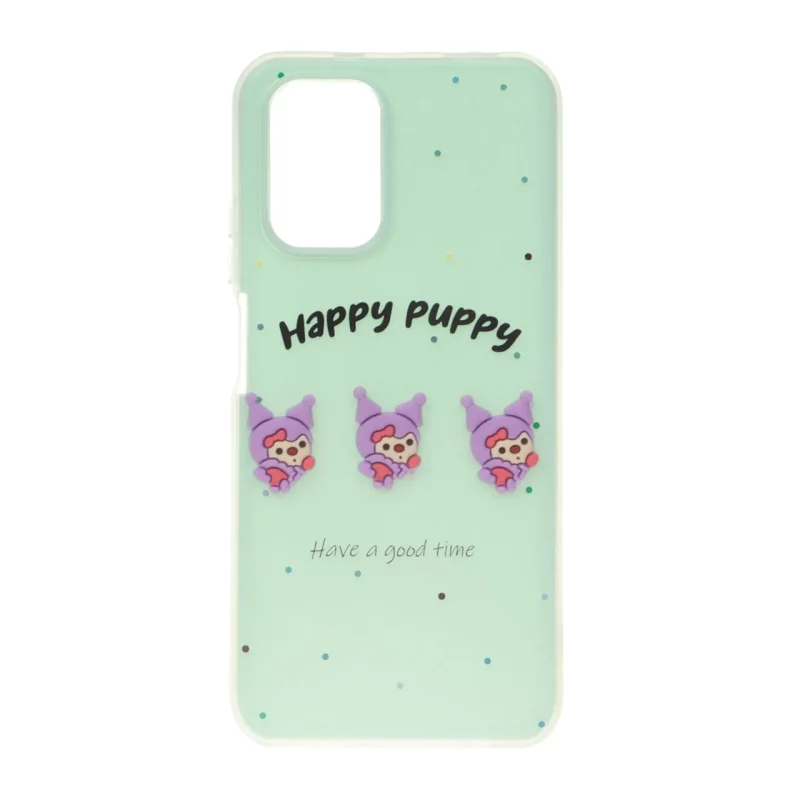 قاب Puppy دو لایه عروسک برجسته Xiaomi Redmi Note 10 4G / Redmi Note 10S / Poco M5S - سبز - تصویر 2