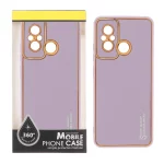 قاب My Case چرمی Leather Sheath مدل Xiaomi Redmi 12C / Redmi 11A / Poco C55 - یاسی (پک دار)