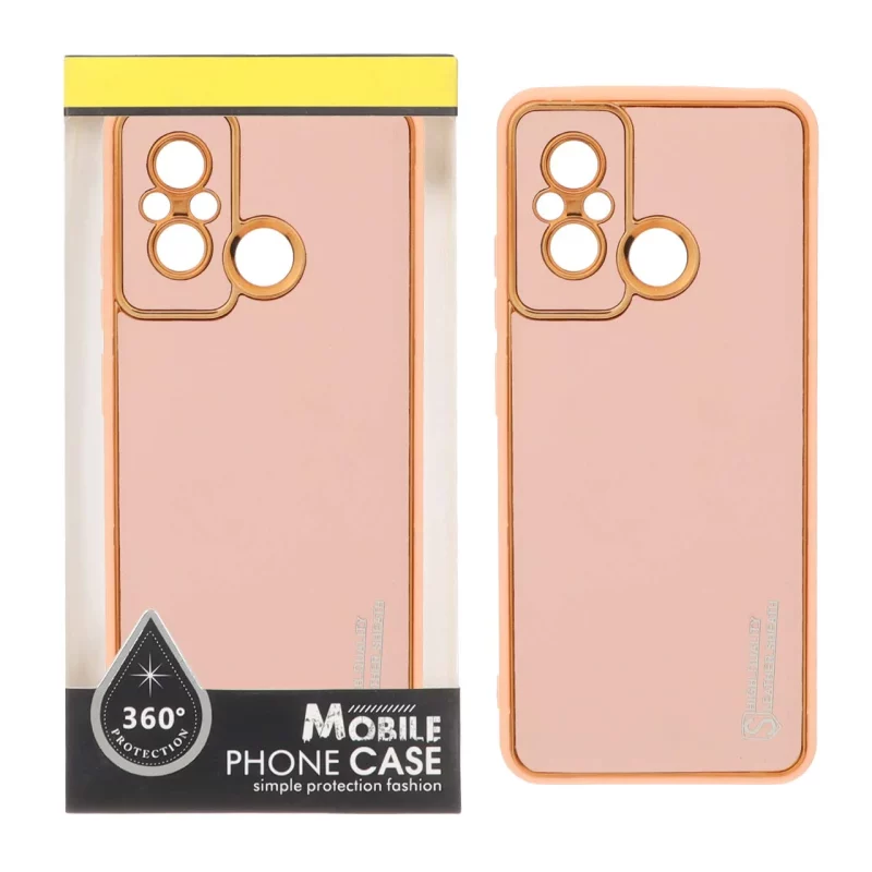 قاب My Case چرمی Leather Sheath مدل Xiaomi Redmi 12C / Redmi 11A / Poco C55 - صورتی (پک دار) - تصویر 2