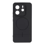 قاب شطرنجی طرح مگ سیف محافظ لنزدار Xiaomi Redmi Note 14 4G - مشکی