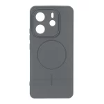 قاب شطرنجی طرح مگ سیف محافظ لنزدار Xiaomi Redmi Note 14 4G - خاکستری