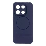 قاب شطرنجی طرح مگ سیف محافظ لنزدار Xiaomi Redmi Note 13 4G - سرمه ای