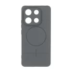 قاب شطرنجی طرح مگ سیف محافظ لنزدار Xiaomi Redmi Note 13 4G - خاکستری