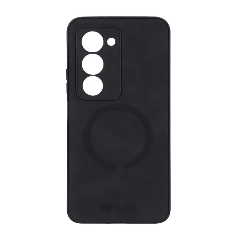 قاب Puloka جیر طرح مگ سیف محافظ لنزدار Xiaomi Redmi 15 4G - مشکی - تصویر 2