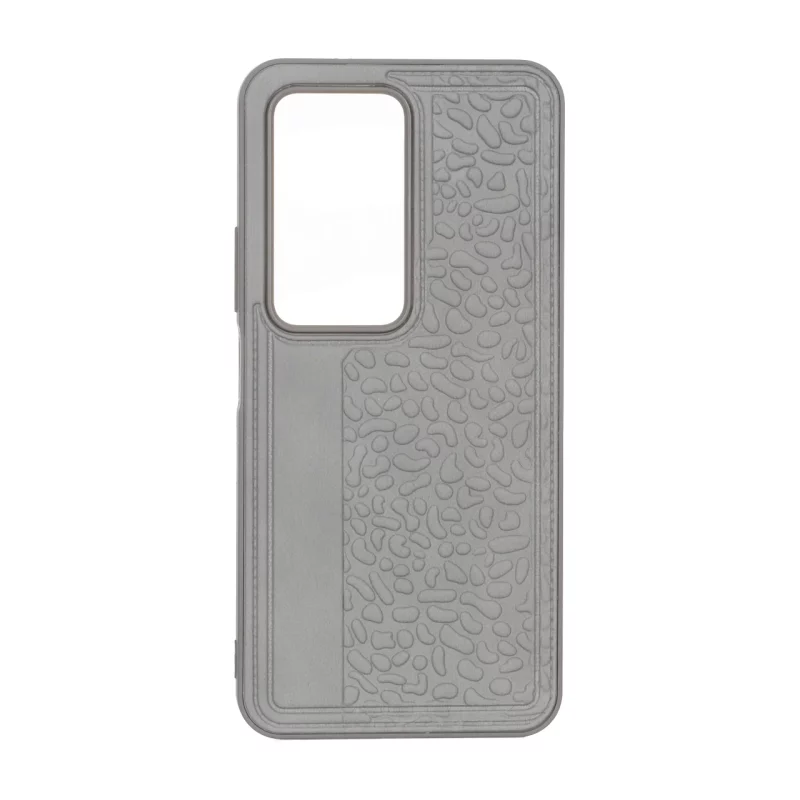 قاب طرح چرم سنگی Xiaomi Redmi 15 4G - طوسی - تصویر 2