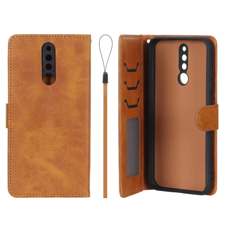کیف موبایل مگنتی درجه یک داخل خز MNC Plus مدل Xiaomi Redmi 8 - عسلی - تصویر 2