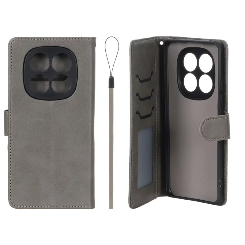کیف موبایل مگنتی درجه یک داخل خز MNC Plus مدل Xiaomi Redmi Note 14 Pro 5G / Redmi Note 14 Pro Plus 5G / Poco X7 5G - خاکستری - تصویر 2