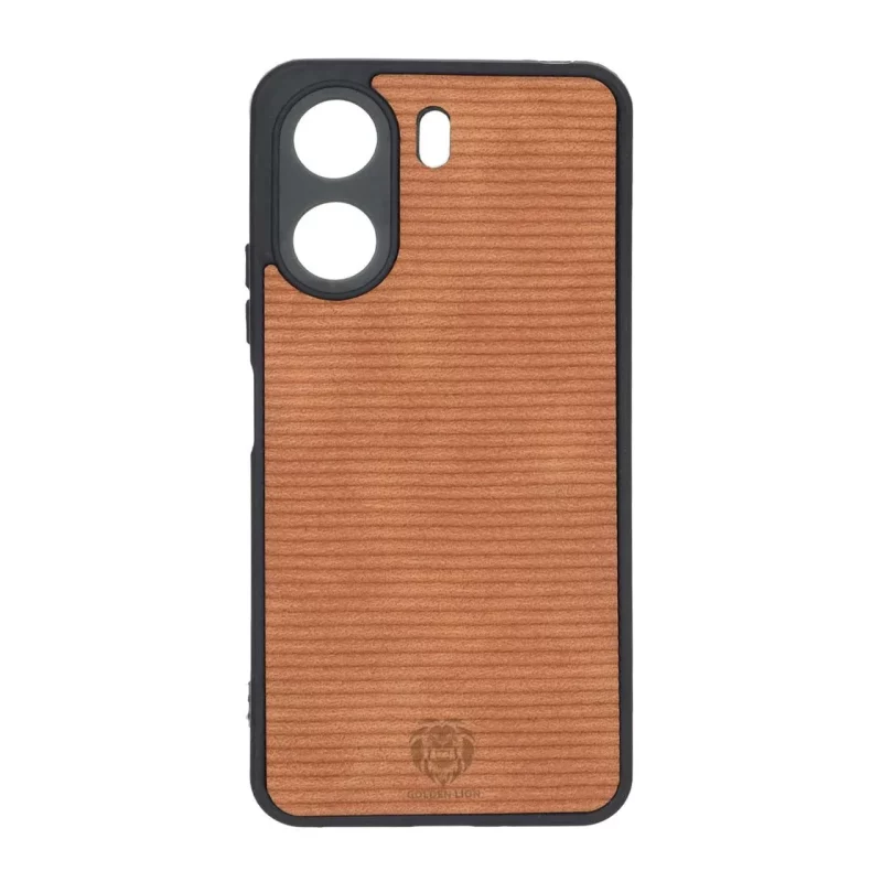 قاب Golden Lion شیاردار Xiaomi Redmi 13C / Poco C65 - کاراملی کد 1 - تصویر 2